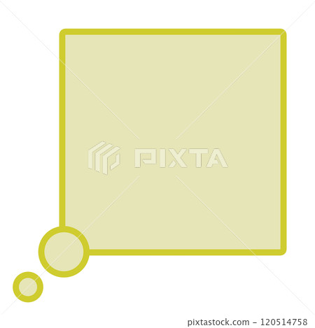 Simple square thought bubble 1 (yellow, colored) 120514758