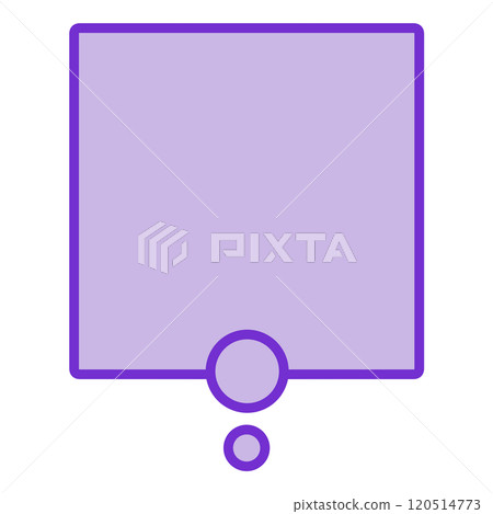 Simple square thought bubble 2 (purple, colored) Simple square thought bubble 2 (purple, colored) 120514773