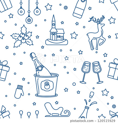 New year 2025 Christmas vector seamless pattern New year 2025 Christmas vector seamless pattern 120515929