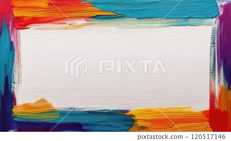 AI Image: Colorful paint frame 120517146