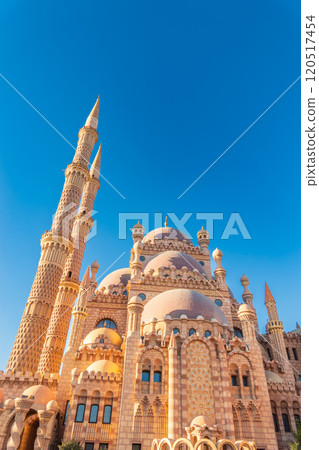 Beautiful Al Mustafa Mosque in Old Town of Sharm El Sheikh in Egypt, at sunset Beautiful Al Mustafa Mosque in Old Town of Sharm El Sheikh in Egypt, at sunset 120517454