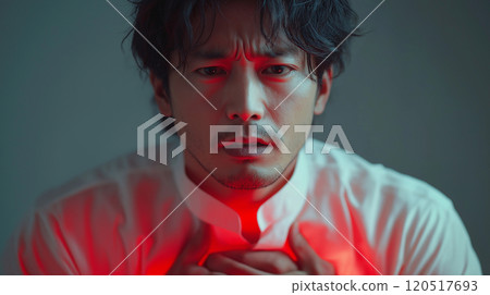 A man with a chest pain 120517693