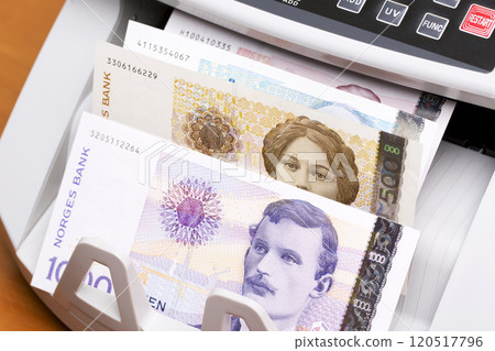Norwegian crown in the counting machine 120517796