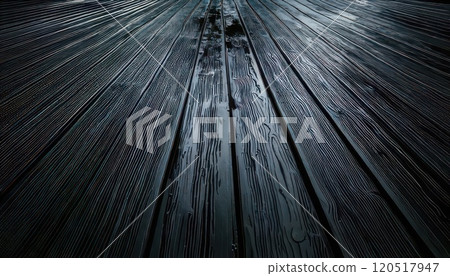AI Image: Black wood deck background material AI Image: Black wood deck background material 120517947