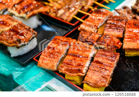 Japanese eel grilled with rice bowl or Unagi don - Japanese food 120518088