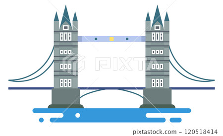 English famous tower bridge. Travel color icon 120518414