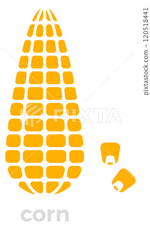 Corn yellow icon. Agricultural grain color symbol 120518441