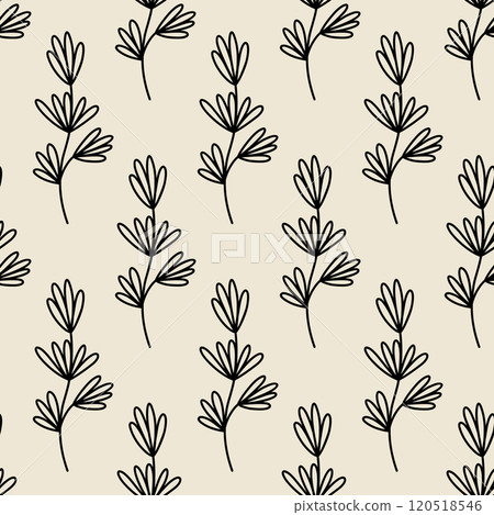 Minimalistic botanical seamless pattern 120518546
