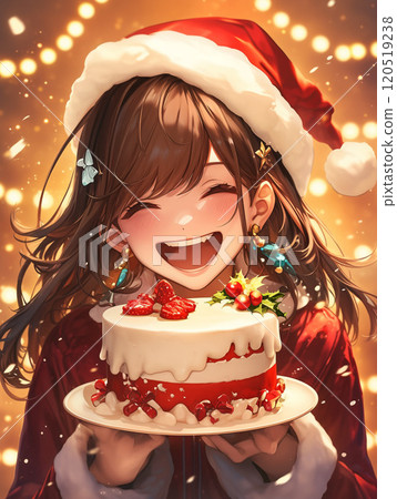 可愛的女孩和聖誕禮物 120519238