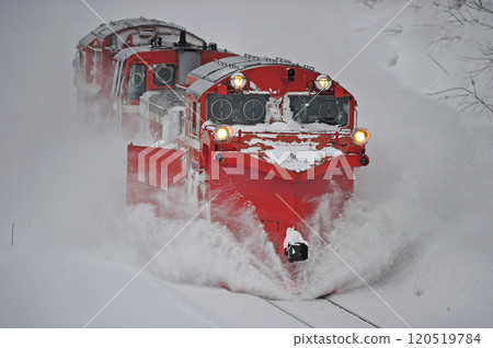 Soya Main Line Chiebun-Nisshin JR Hokkaido DE15-2521 (Asahikawa) Regular snow removal train Russell 120519784