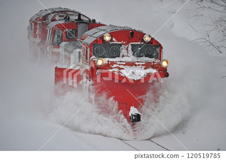 Soya Main Line Chiebun-Nisshin JR Hokkaido DE15-2521 (Asahikawa) Regular snow removal train Russell 120519785