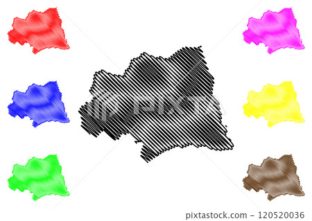 Canelones Department (Departments of Uruguay, Oriental Republic of Uruguay) map vector illustration, scribble sketch Canelones map 120520036