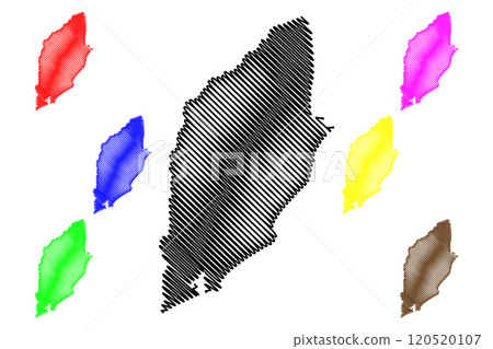 Rocha Department (Departments of Uruguay, Oriental Republic of Uruguay) map vector illustration, scribble sketch Rocha map 120520107