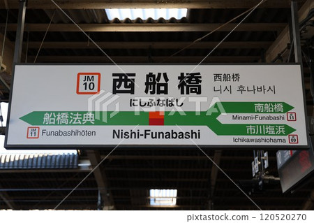 西船橋站站名牌 120520270