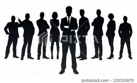 Silhouette icon person businessman suit pose Silhouette icon person businessman suit pose 120520670