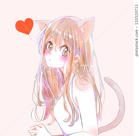 A woman with cat ears and a tail: Love 120520713