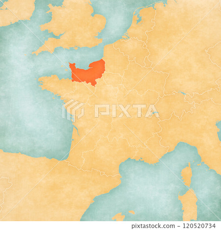 Map of France - Normandy 120520734