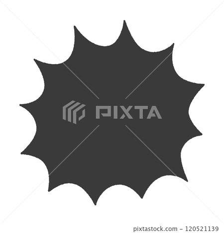 Jagged black speech bubble - Simple comic style banner or frame material Jagged black speech bubble - Simple comic style banner or frame material 120521139