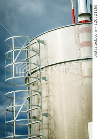 Ladder on agricultural silo 120521169