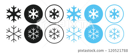 代表雪、寒冷、冬天等的圖示。 120521788