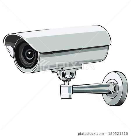 Security camera on white background 120521816