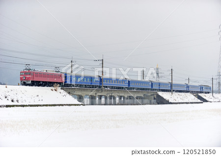 湖西線 近江今津～新朝日 JR西日本 EF81-107（敦賀）+24系（宮原） 日本海 120521850