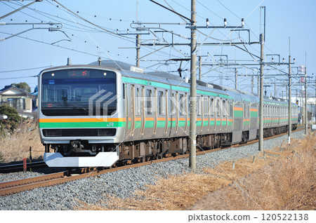 Tohoku Main Line, Kurihashi-Higashiwashimiya, JR East, E231 series 1000 series, U509 formation (Oyama) 120522138