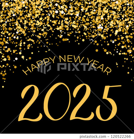 Happy New Year 2025. Holidays typography poster. Vector template for banner, sign, greeting card, invitation, etc. Happy New Year 2025. Holidays typography poster. Vector template for banner, sign, greeting card, invitation, etc. 120522266