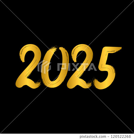 2025 Hand written numbers with brush. Calligraphy lettering for New Year. Holidays typography poster. Vector template for banner, sign, greeting card, invitation, etc. 2025 Hand written numbers with brush. Calligraphy lettering for New Year. Holidays typography poster. Vector template for banner, sign, greeting card, invitation, etc. 120522268