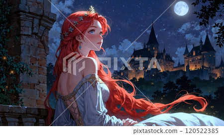 Beautiful red-haired princess 120522385
