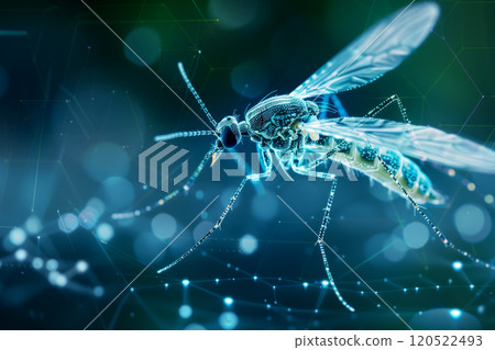 mosquito created by a neural network, the concept of viruses and malware for collecting information about users 120522493