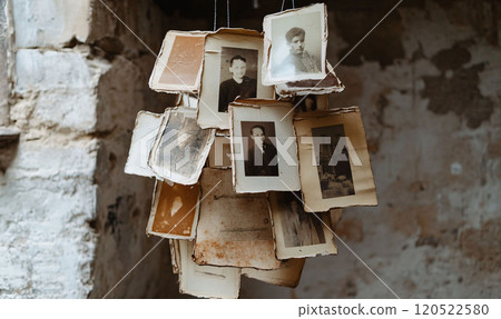 Artistic Display of Floating Vintage Photos Artistic Display of Floating Vintage Photos 120522580