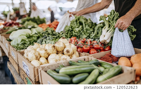 Eco-Friendly Produce at Farmers Market 120522623