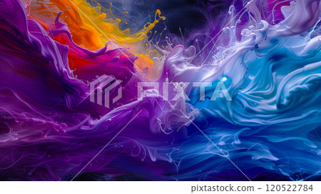 Bright rich waves of different colors, abstract background concept for mockup Bright rich waves of different colors, abstract background concept for mockup 120522784