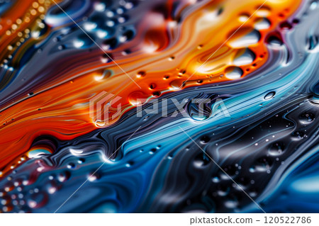 Multicolored paints on a palette, abstract background concept 120522786