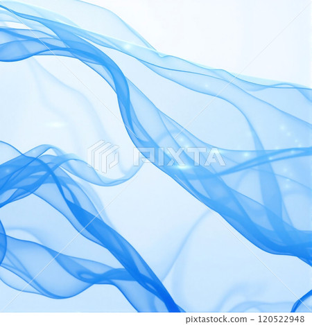 Flowing blue fabric dances in gentle light against a soft background Flowing blue fabric dances in gentle light against a soft background 120522948