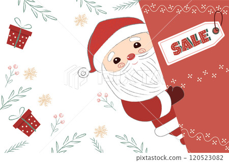 Christmas and New year banner with Santa Claus 120523082