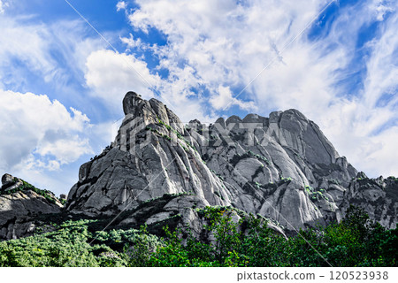 The Montserrat mountain in the province of Barcelona The Montserrat mountain in the province of Barcelona 120523938