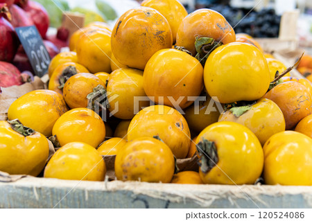 juicy green organic harvest fruit health vegetable fresh persimmon food raw market vegetarian juicy green organic harvest fruit health vegetable fresh persimmon food raw market vegetarian 120524086