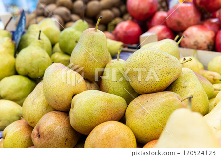 organic healthy background food diet vegetarian freshness ripe green agriculture fresh pear fruit 120524123