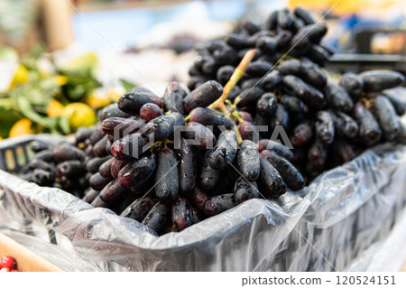 food market fruit healthy agriculture wine sweet fresh black purple summer closeup natural 120524151