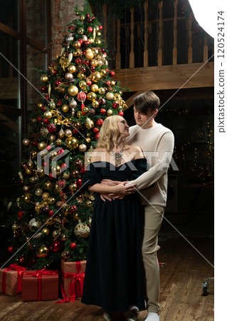 man joy december woman celebration decoration tree happiness christmas winter smiling family man joy december woman celebration decoration tree happiness christmas winter smiling family 120524174