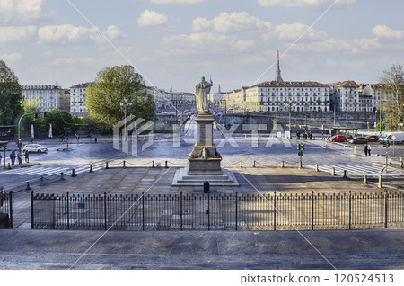 Vittorio Veneto square from Gran Madre di Dio church, Turin Vittorio Veneto square from Gran Madre di Dio church, Turin 120524513