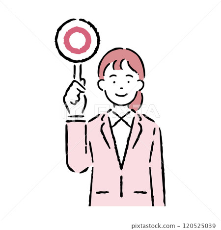 A woman in a suit explaining the correct answer A woman in a suit explaining the correct answer 120525039