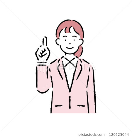 A woman in a suit explaining 120525044