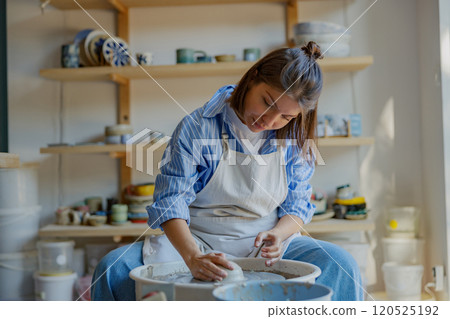 Artistic Pottery Creation in a Serene and Inspiring Studio Setting for Creative Expression 120525192