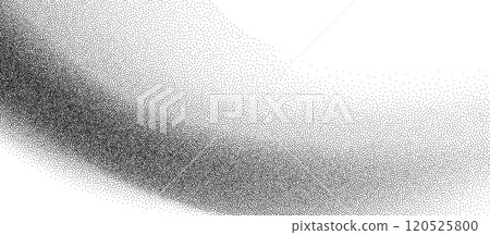 Dotwork abstract background, black grain texture, Abstract stipple sand effect, gradient backdrop from dots. 120525800