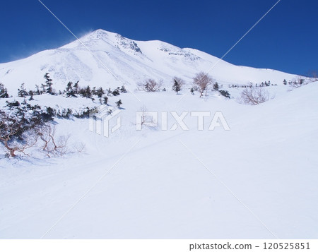 從伊賀原看到的雪山乘著鞍山和劍峰山 從伊賀原看到的雪山乘著鞍山和劍峰山 120525851