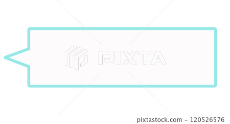 Simple horizontal speech bubble 1 (light blue and white) 120526576