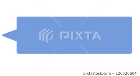 Simple horizontal speech bubble 1 (blue, no line drawing) 120526604